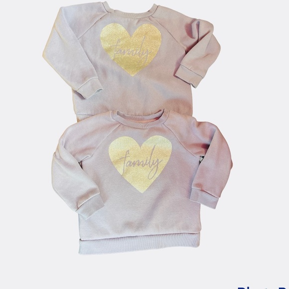 Falls Creek twin set light purple, lavender sweatshirts. 3T size set of 2. - Picture 2 of 9